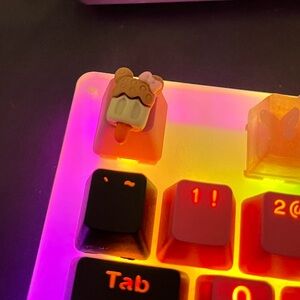 Cute pink popsicle artisan Keycap, Kawaii for OEM switches